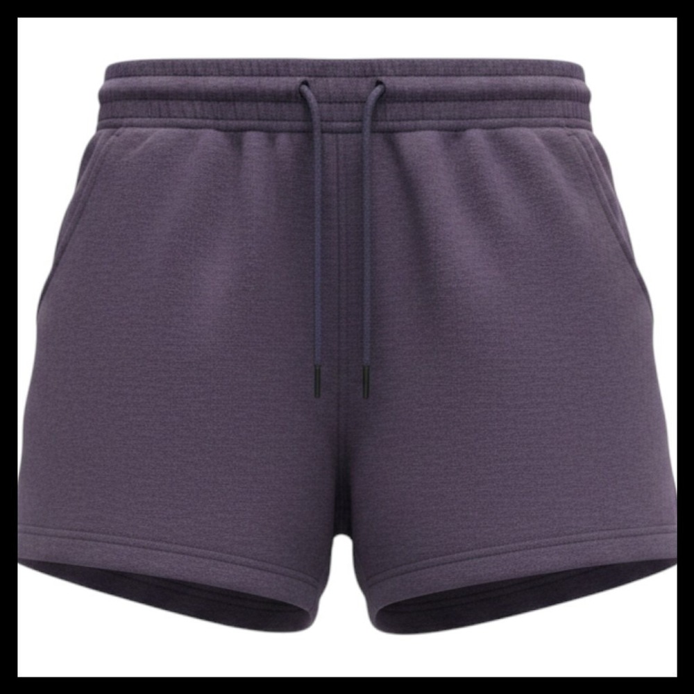 Eddie Bauer Shorts Womens M Purple Drawstring Fleece Loungewear Casual